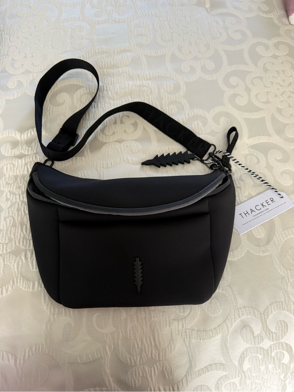 Thacker Black Neoprene Crossbody Bag - Sleek Everyday Carry
